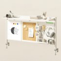 Przegroda biurkowa / organizer Ergo Office, max. obciążenie 10kg, biała i korkowa tablica, szerokość 1250mm, biała, ER-300 W