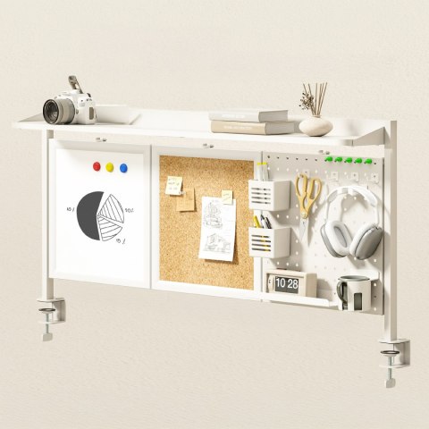 Przegroda biurkowa / organizer Ergo Office, max. obciążenie 10kg, biała i korkowa tablica, szerokość 1250mm, biała, ER-300 W Przegroda biurkowa / organizer Ergo Office, max. obciążenie 10kg, biała i korkowa tablica, szerokość 1250mm, biała, ER-300 W
