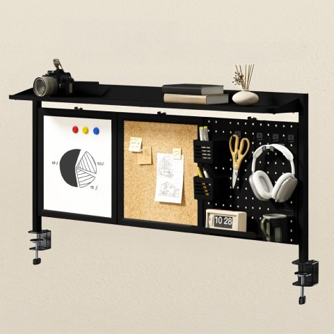 Przegroda biurkowa / organizer Ergo Office, max. obciążenie 10kg, biała i korkowa tablica, szerokość 1250mm, czarna,ER-300 B Przegroda biurkowa / organizer Ergo Office, max. obciążenie 10kg, biała i korkowa tablica, szerokość 1250mm, czarna,ER-300 B
