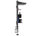 Przegroda biurkowa / organizer Ergo Office, max. obciążenie 10kg, biała tablica, szerokość 1116mm, czarna, ER-301 B