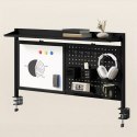 Przegroda biurkowa / organizer Ergo Office, max. obciążenie 10kg, biała tablica, szerokość 1116mm, czarna, ER-301 B