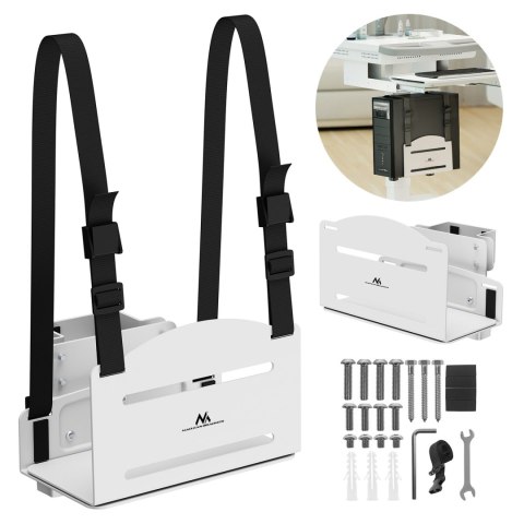 Uchwyt do komputerów CPU Maclean, zakres 122-212mm, max. obciążenie 10kg, biały, MC-116 W Uchwyt do komputerów CPU Maclean, zakres 122-212mm, max. obciążenie 10kg, biały, MC-116 W