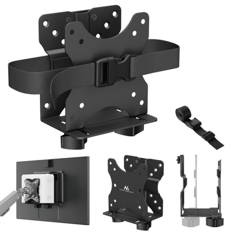 Uchwyt do mini komputerów Maclean, zakres 17-70mm, kompatybilny z VESA, max. obciążenie 5kg, czarny, MC-115 B Uchwyt do mini komputerów Maclean, zakres 17-70mm, kompatybilny z VESA, max. obciążenie 5kg, czarny, MC-115 B