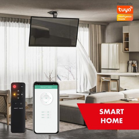 Uchwyt elektryczny do TV Maclean, sufitowy, obsługa Tuya, max. VESA 800x400, dla TV 43-86", max. 45kg, MC-110 T Uchwyt elektryczny do TV Maclean, sufitowy, obsługa Tuya, max. VESA 800x400, dla TV 43-86", max. 45kg, MC-110 T