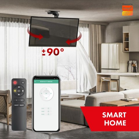 Uchwyt elektryczny do TV Maclean, sufitowy, obsługa Tuya, max. VESA 800x400, reg. w poz. +90°~-90°, dla TV 43-86", max. 45kg, MC Uchwyt elektryczny do TV Maclean, sufitowy, obsługa Tuya, max. VESA 800x400, reg. w poz. +90°~-90°, dla TV 43-86", max. 45kg, MC