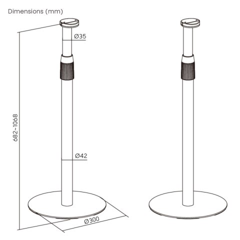 Uchwyt podłogowy na głośnik Sonos Maclean, Sonos Era 100 & 300, MC-496 Uchwyt podłogowy na głośnik Sonos Maclean, Sonos Era 100 & 300, MC-496