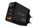 76-030# Ładowarka sieciowa gniazdo usb + usb-cx2 pd 65w gan czarna