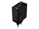76-030# Ładowarka sieciowa gniazdo usb + usb-cx2 pd 65w gan czarna