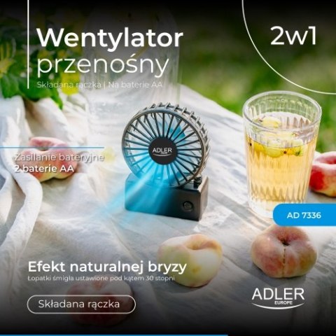 AD 7336 Wentylator przenośny | składana rączka | na baterie aa AD 7336 Wentylator przenośny | składana rączka | na baterie aa