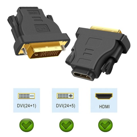 HD6 Adapter gniazdo hdmi-wtyk dvi gold HD6 Adapter gniazdo hdmi-wtyk dvi gold