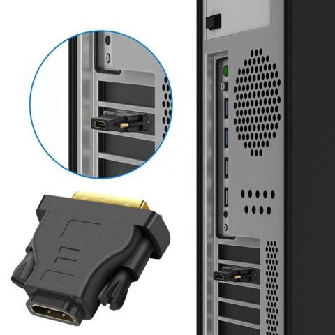 HD6 Adapter gniazdo hdmi-wtyk dvi gold HD6 Adapter gniazdo hdmi-wtyk dvi gold