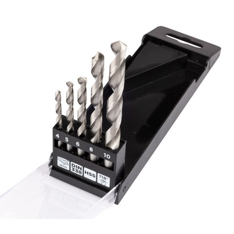 Wiertła do metalu HSS, 4 - 10 mm, zestaw 5 szt. Wiertła do metalu HSS, 4 - 10 mm, zestaw 5 szt.