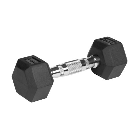 Hantle żeliwne gumowane HEX 2x2.5 kg REBEL ACTIVE Hantle żeliwne gumowane HEX 2x2.5 kg REBEL ACTIVE
