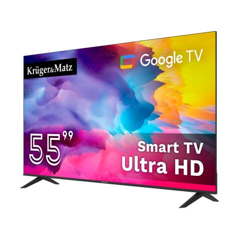 Telewizor Kruger&Matz 55" UHD Google TV 5.0 DVB-T2/T/C H.265 HEVC Telewizor Kruger&Matz 55" UHD Google TV 5.0 DVB-T2/T/C H.265 HEVC