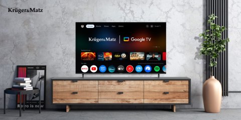 Telewizor Kruger&Matz 55" UHD Google TV 5.0 DVB-T2/T/C H.265 HEVC Telewizor Kruger&Matz 55" UHD Google TV 5.0 DVB-T2/T/C H.265 HEVC