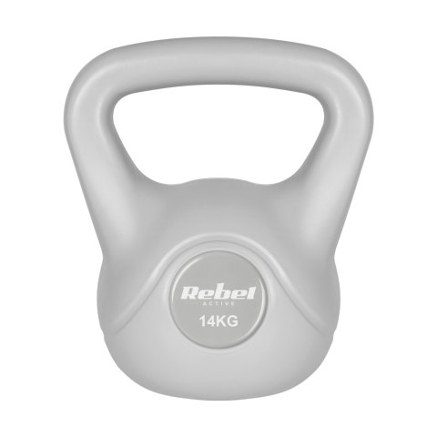 Kettlebell bitumiczny 14 kg szary REBEL ACTIVE Kettlebell bitumiczny 14 kg szary REBEL ACTIVE