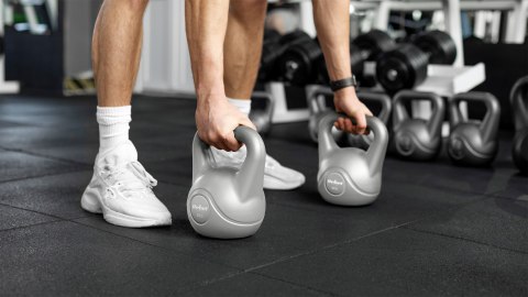 Kettlebell bitumiczny 14 kg szary REBEL ACTIVE Kettlebell bitumiczny 14 kg szary REBEL ACTIVE