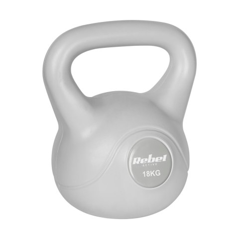 Kettlebell bitumiczny 18 kg szary REBEL ACTIVE Kettlebell bitumiczny 18 kg szary REBEL ACTIVE