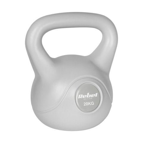 Kettlebell bitumiczny 20 kg szary REBEL ACTIVE Kettlebell bitumiczny 20 kg szary REBEL ACTIVE