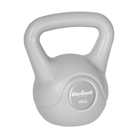 Kettlebell bitumiczny 4 kg szary REBEL ACTIVE Kettlebell bitumiczny 4 kg szary REBEL ACTIVE