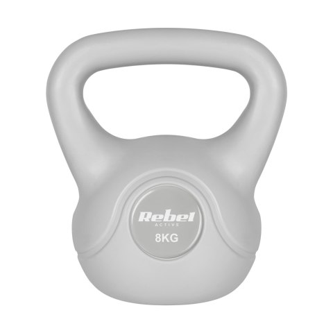 Kettlebell bitumiczny 8 kg szary REBEL ACTIVE Kettlebell bitumiczny 8 kg szary REBEL ACTIVE