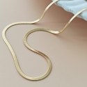 Naszyjnik stal szlachetna pozłacana 14k złotem, żyłka 3mm NST2199