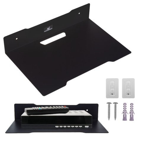 Półka ścienna pod dekoder Maclean, pojedyncza, max. 5kg, stalowa, MC-122 Półka ścienna pod dekoder Maclean, pojedyncza, max. 5kg, stalowa, MC-122