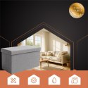Pufa materiałowa szara 76x38x38cm Ruhhy 26131
