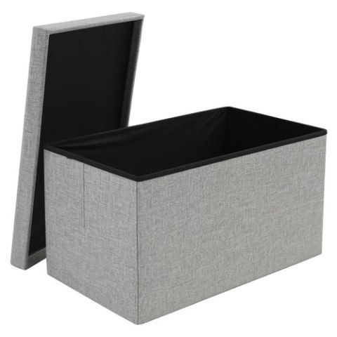 Pufa materiałowa szara 76x38x38cm Ruhhy 26131 Pufa materiałowa szara 76x38x38cm Ruhhy 26131