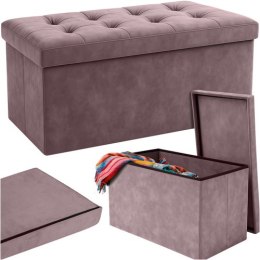 Pufa welurowa ciemnoszary 76x38x38cm Ruhhy 26130