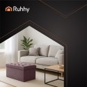 Pufa welurowa ciemnoszary 76x38x38cm Ruhhy 26130