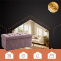 Pufa welurowa ciemnoszary 76x38x38cm Ruhhy 26130