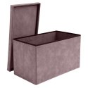 Pufa welurowa ciemnoszary 76x38x38cm Ruhhy 26130