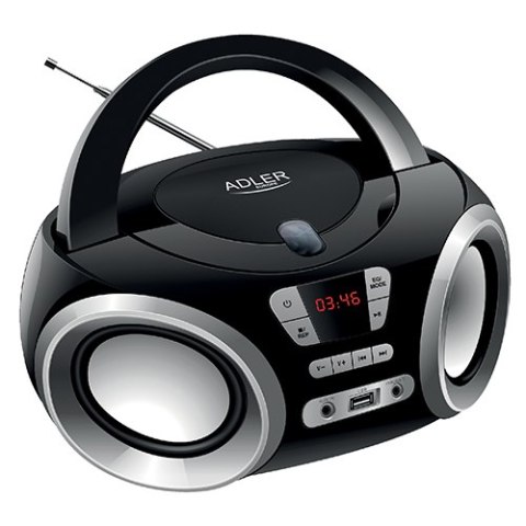 AD 1181 black silver Radio boombox cd-mp3 | usb | fm radio | aux | gniazdo słuchawkowe AD 1181 black silver Radio boombox cd-mp3 | usb | fm radio | aux | gniazdo słuchawkowe