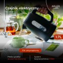 AD 1379b Czajnik elektryczny 1,7 l | strix | płaska grzałka | automatyczne wyłączanie | czarny