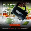 AD 1379b Czajnik elektryczny 1,7 l | strix | płaska grzałka | automatyczne wyłączanie | czarny