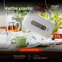 AD 1379w Czajnik elektryczny 1,7 l | strix | płaska grzałka | automatyczne wyłączanie | biały