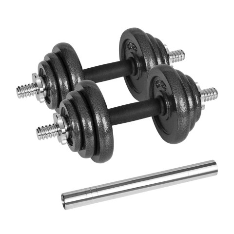 Hantle żeliwne regulowane w walizce z gryfem, zestaw 20kg REBEL ACTIVE Hantle żeliwne regulowane w walizce z gryfem, zestaw 20kg REBEL ACTIVE