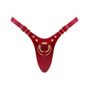 LEATHERETTE HARNESS FABULOUS - ONE SIZE - RED GLOSSY