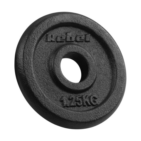Obciążenie żeliwne zestaw 4x1.25kg, otwór 31mm, talerz klasyczny, REBEL ACTIVE Obciążenie żeliwne zestaw 4x1.25kg, otwór 31mm, talerz klasyczny, REBEL ACTIVE