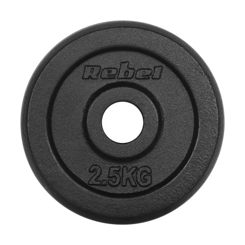 Obciążenie żeliwne zestaw 4x2.5kg, otwór 31mm, talerz klasyczny, REBEL ACTIVE Obciążenie żeliwne zestaw 4x2.5kg, otwór 31mm, talerz klasyczny, REBEL ACTIVE