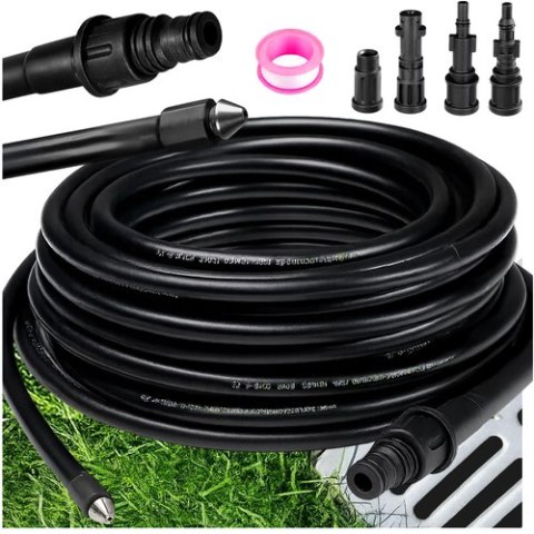 Wąż do czyszczenia rur z adapterem 15m Ruhhy 26132 Wąż do czyszczenia rur z adapterem 15m Ruhhy 26132