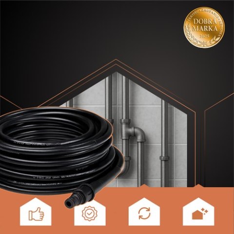 Wąż do czyszczenia rur z adapterem 15m Ruhhy 26132 Wąż do czyszczenia rur z adapterem 15m Ruhhy 26132