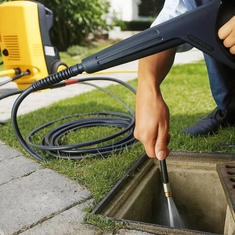 Wąż do czyszczenia rur z adapterem 15m Ruhhy 26132 Wąż do czyszczenia rur z adapterem 15m Ruhhy 26132