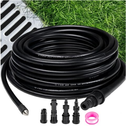 Wąż do czyszczenia rur z adapterem 15m Ruhhy 26132 Wąż do czyszczenia rur z adapterem 15m Ruhhy 26132