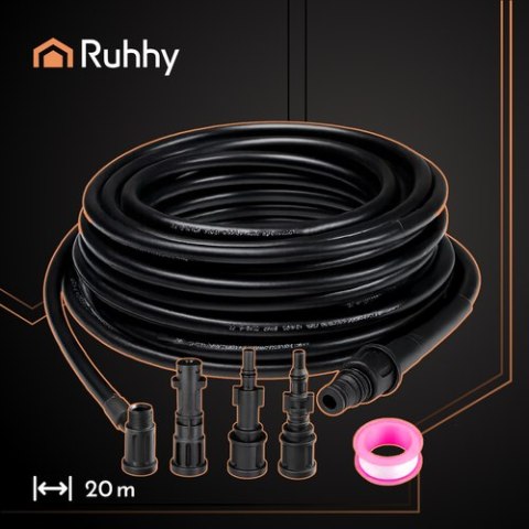 Wąż do czyszczenia rur z adapterem 20m Ruhhy 26133 Wąż do czyszczenia rur z adapterem 20m Ruhhy 26133