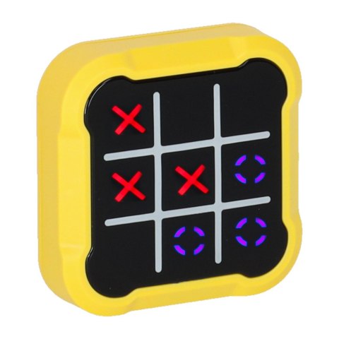 Kółko krzyżyk gra elektroniczna logiczna tic tac toe konsola przenośna żółta Kółko krzyżyk gra elektroniczna logiczna tic tac toe konsola przenośna żółta