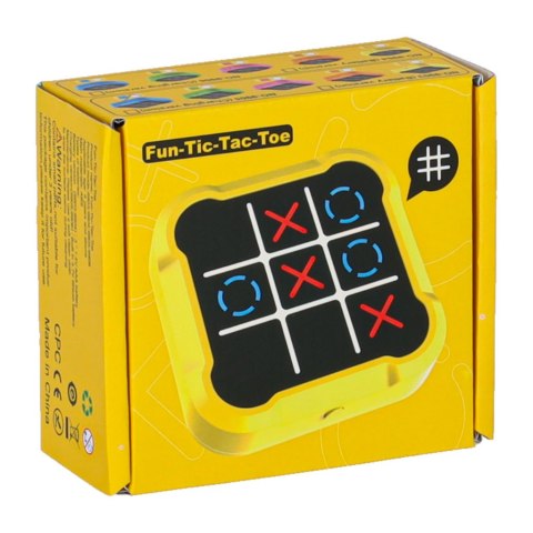 Kółko krzyżyk gra elektroniczna logiczna tic tac toe konsola przenośna żółta Kółko krzyżyk gra elektroniczna logiczna tic tac toe konsola przenośna żółta