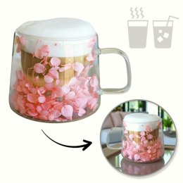 Szklanka termiczna z hortensją w środku 180 ml 1szt pudełko BEZ LOGO SZK74MOR