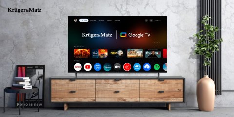 Telewizor Kruger&Matz 65" UHD Google TV 5.0 DVB-T2/T/C H.265 HEVC Telewizor Kruger&Matz 65" UHD Google TV 5.0 DVB-T2/T/C H.265 HEVC
